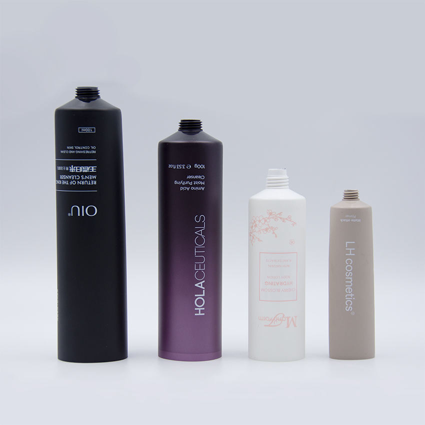 مخصص ماتي الأسود 60ml-100ml PE البلاستيك أنبوب مستحضرات التجميل بالجملة فليب غطاء العناية بالبشرة أنابيب التعبئة والتغليف