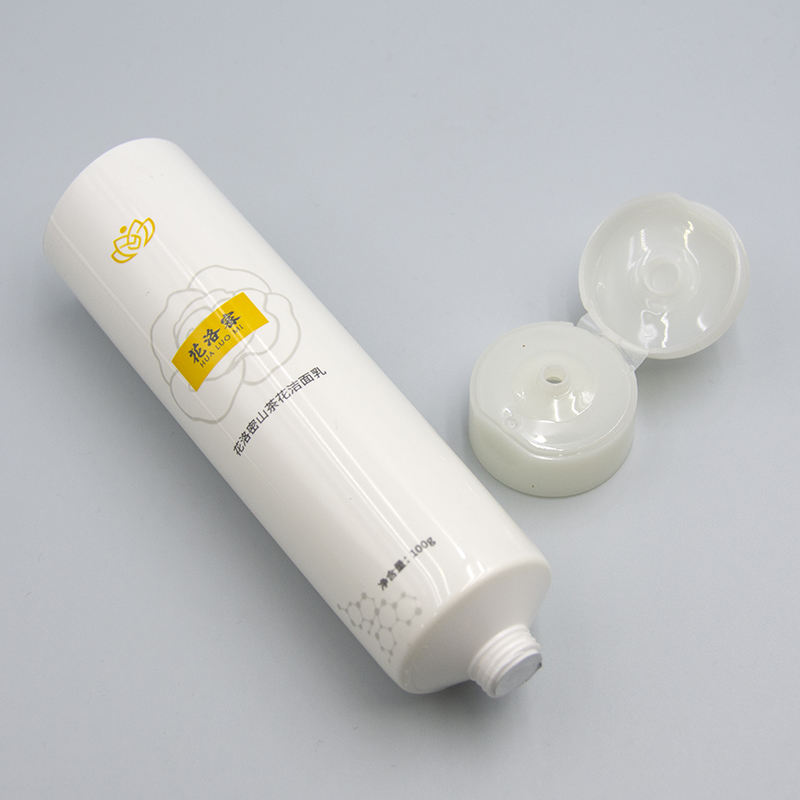 OEM100ML-120ML أنبوب مستحضرات التجميل لكريم اليد منظف الوجه واقية من الشمس أنبوب ضغط مع الوجه العلوي الساخن ختم التعامل مع السطح