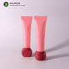 Petg Ball Lip Lip Gloss Cosmetic Tube Packaging PE المواد