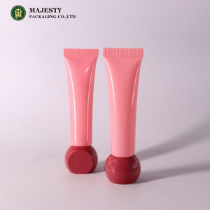Petg Ball Lip Lip Gloss Cosmetic Tube Packaging PE المواد