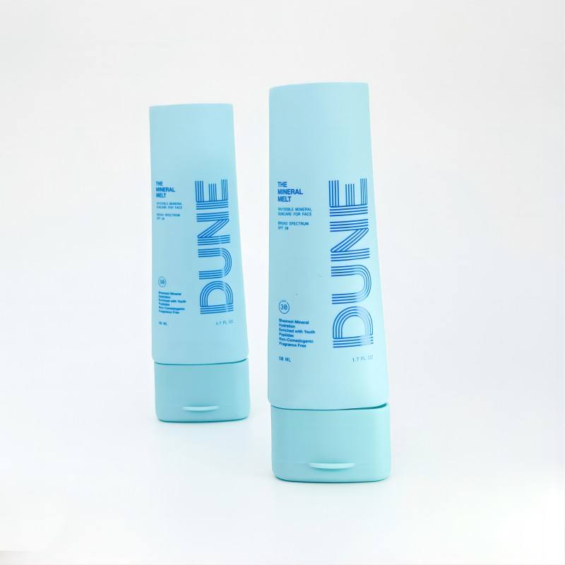 تخصيص البيضاوي الوجه غطاء علوي PE لينة أنبوبة ضغط الوجه غطاء علوي كريم منظف للوجه واقي من الشمس مرطب للجسم لمستحضرات التجميل