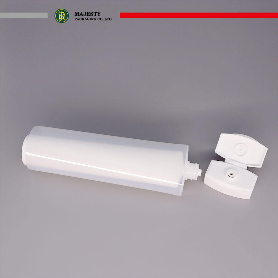 تخصيص ثنائي المرحلة أنبوب مزدوج الوجه غطاء علوي 100 مللي البلاستيك العناية بالبشرة أنبوب مستحضرات التجميل ل مرطب للجسم ضغط مزدوج للراحة