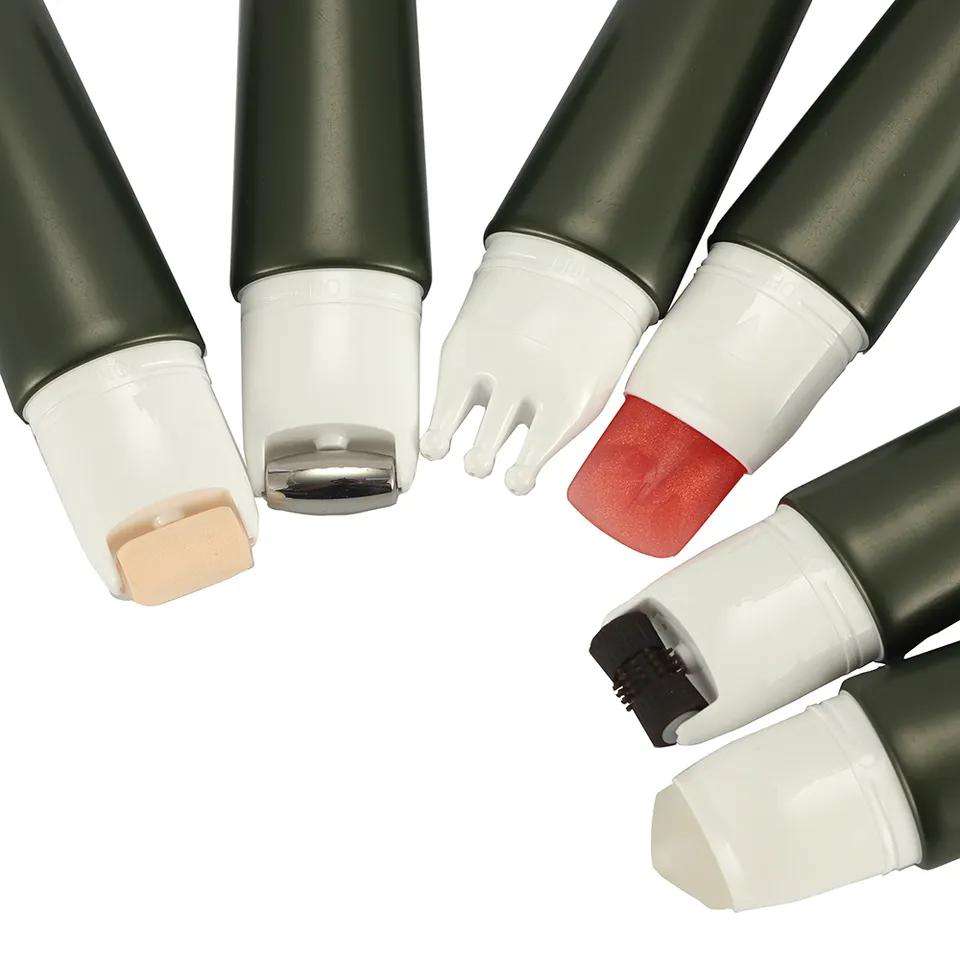 أنابيب كريم التجميل ذات الوظيفة الخاصة مع فرشاة تدليك جل السيليكون لتغليف قناع الوجه لكريم العين