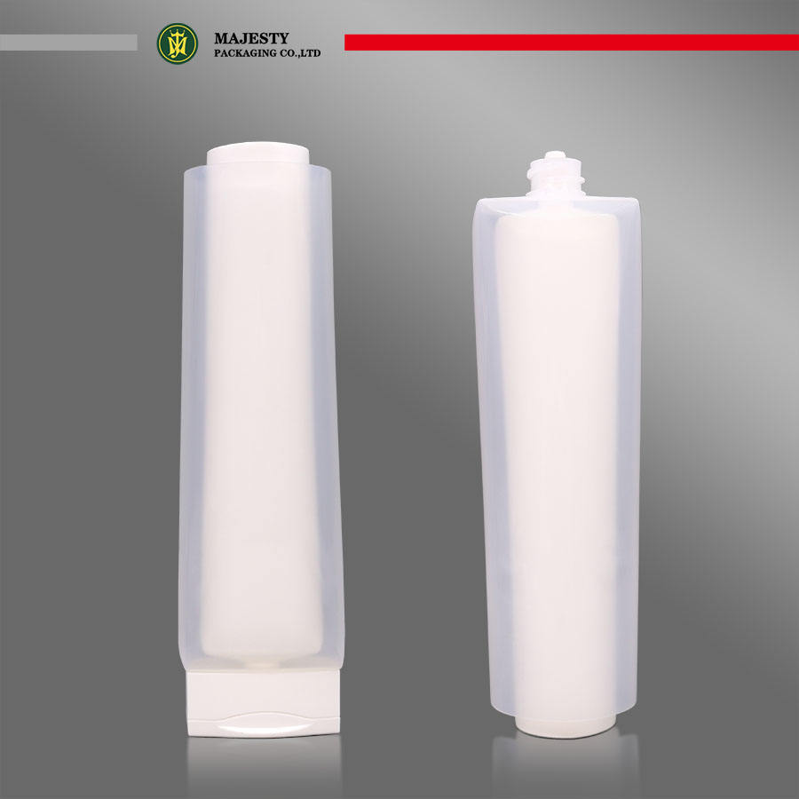 طبقة مزدوجة مزدوجة الغرفة أنبوب الوجه العلوي غطاء السيراميك غسول الجسم غسل الوجه أنبوب بلاستيكي التعبئة والتغليف مستحضرات التجميل العناية بالبشرة أنبوب الضغط