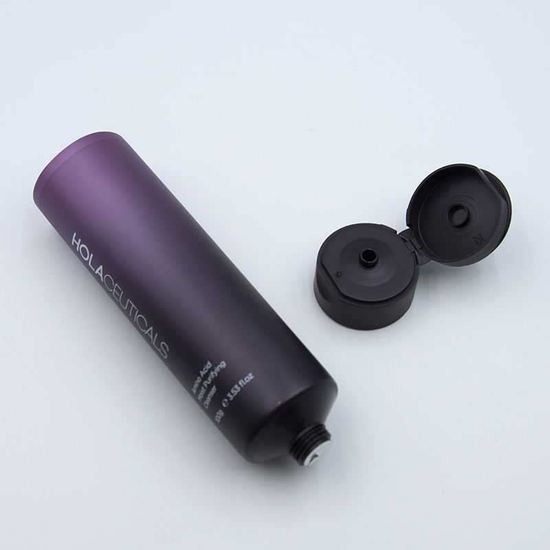 أنبوب مستحضرات تجميل بلاستيكي من المصنع لوشن لليدين ومنظف للوجه وواقي من الشمس مع عبوة علوية قابلة للطي