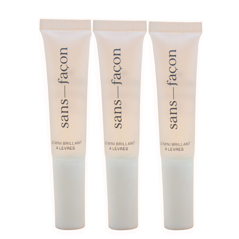 أنابيب ملمع الشفاه البلاستيكية الفارغة مع رأس فرشاة، حاوية ضغط مستحضرات التجميل النظيفة للعناية بالشفاه