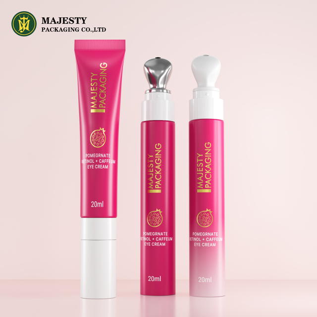 مخصصة 15 مل من أنبوب كريم العين الكهربائي الفارغ مع APPLITATOR PINK COSMETIC TUBER
