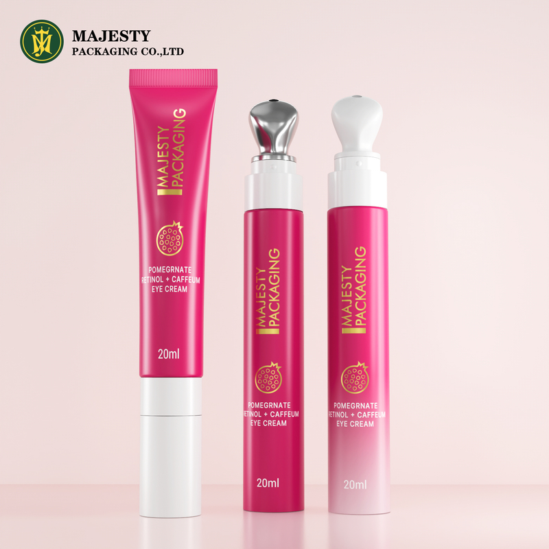 مخصصة 15 مل من أنبوب كريم العين الكهربائي الفارغ مع APPLITATOR PINK COSMETIC TUBER