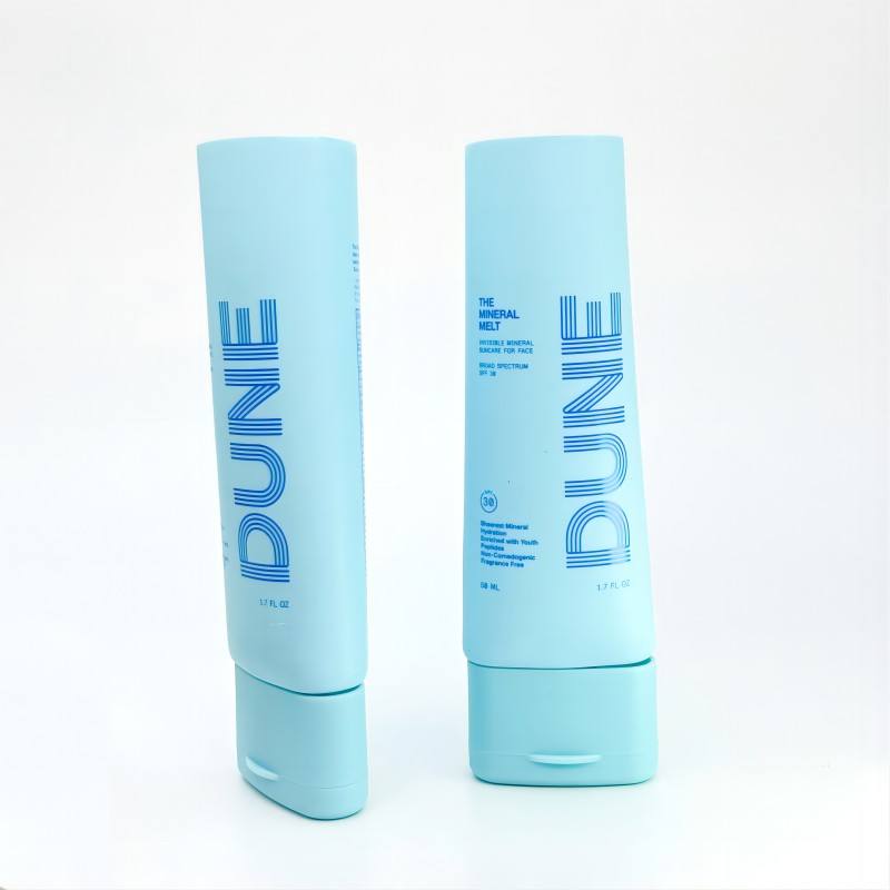 تخصيص البيضاوي الوجه غطاء علوي PE لينة أنبوبة ضغط الوجه غطاء علوي كريم منظف للوجه واقي من الشمس مرطب للجسم لمستحضرات التجميل