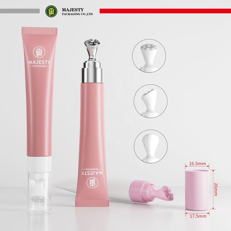 Custom10ml 15ml 20ml Cometic ضغط كريم العين أنبوب السيراميك رئيس سبائك الزنك رئيس خرطوم التعبئة والتغليف