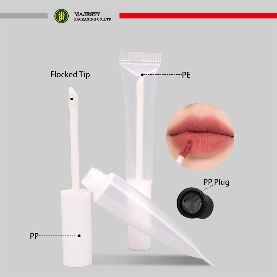 حاويات ملمع الشفاه المخصصة أنبوب الماسكارا مع فرشاة قضيب عالية الجودة تسمية خاصة 3 ~ 5 مل شفافة فارغة