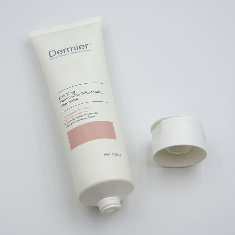 أنبوب مستحضرات التجميل البلاستيكية الناعمة OEM مع الوجه العلوي لغسول الوجه وغسول اليد وكريم الشعر وكريم البشرة وشكل قناع بيضاوي