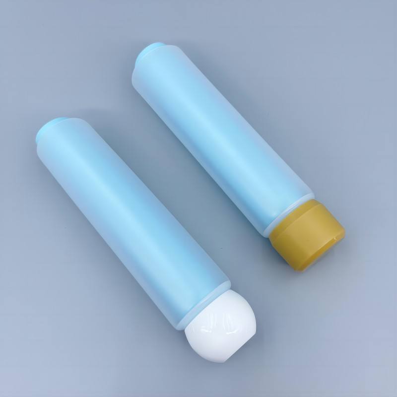 مستحضرات التجميل البلاستيكية 100 مل أنبوب مزدوج غرفة مزدوجة خلط المكونات طباعة الشاشة اللامعة وضع العلامات على مصل العناية بالبشرة تغليف الشفاه
