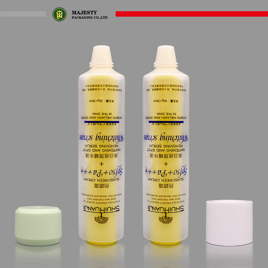 تخصيص البلاستيك غرف التوأم مزدوجة أنبوب غطاء المسمار ضغط الوجه العناية بالبشرة كريم اليد غسول الجسم ألوان مخصصة مستحضرات التجميل