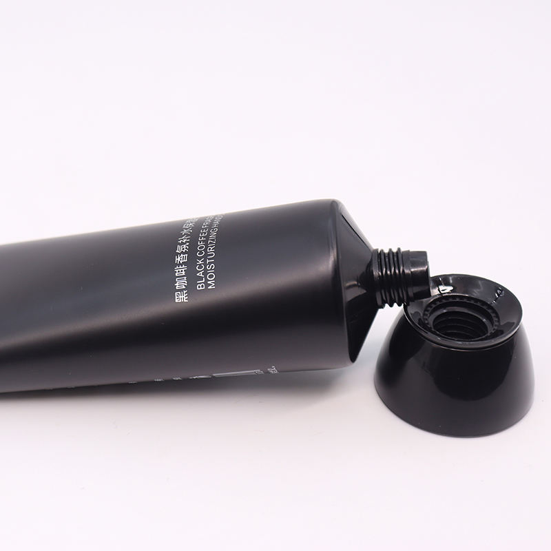 OEM 80 مللي 100 مللي 120 مللي أسود أنبوب بلاستيكي فارغ كريم وجه الرجال منظف الوجه أنبوب مع غطاء برغي التعبئة والتغليف لغسل الوجه