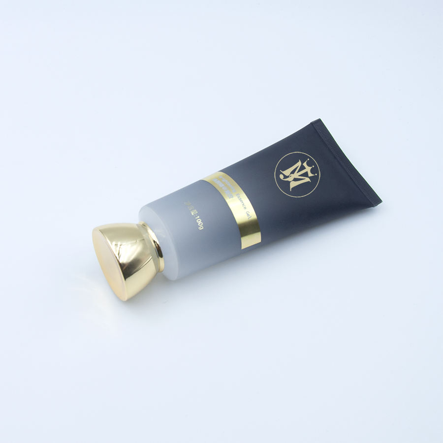 أنبوب غطاء لولبي ذهبي فاخر مخصص لغسول الوجه كريم جل فاخر لتغليف مستحضرات التجميل لمنظف الشامبو الواقي من الشمس