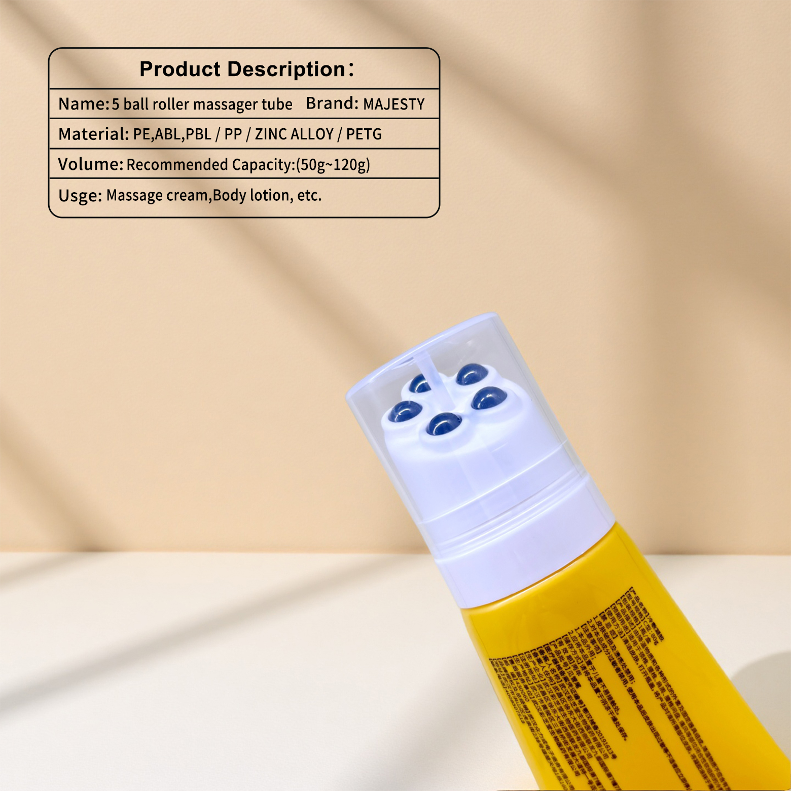 قضيب مستحضرات التجميل البلاستيكية من السيليكون المخصص أنبوب طباعة ختم الساخن