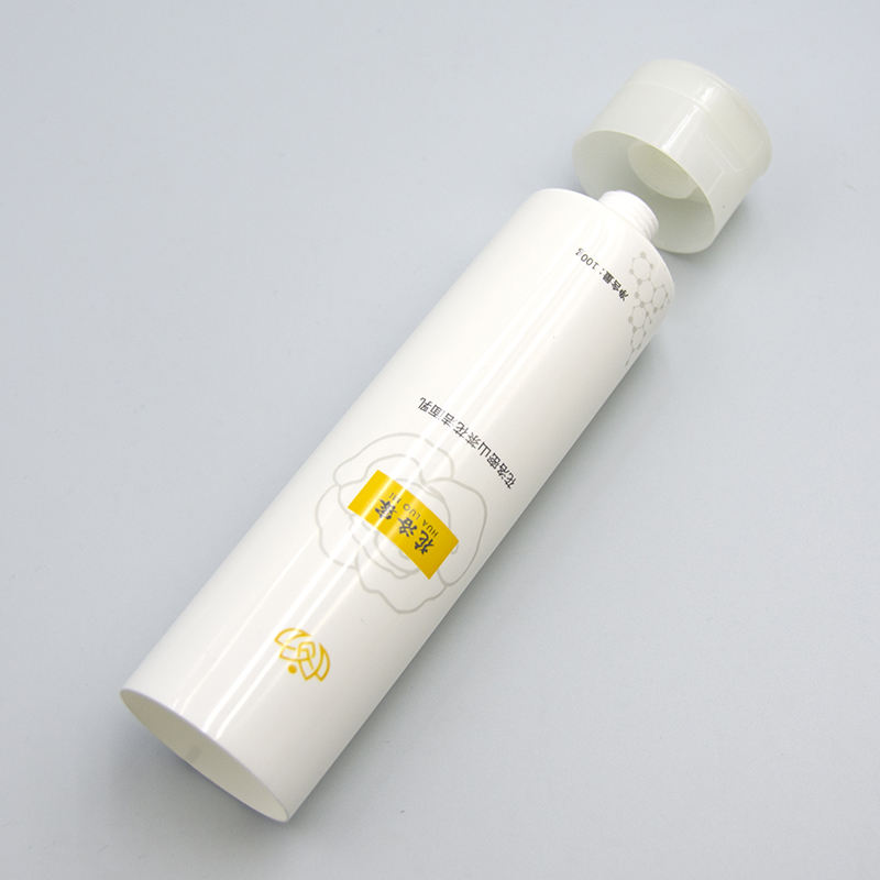 OEM100ML-120ML أنبوب مستحضرات التجميل لكريم اليد منظف الوجه واقية من الشمس أنبوب ضغط مع الوجه العلوي الساخن ختم التعامل مع السطح