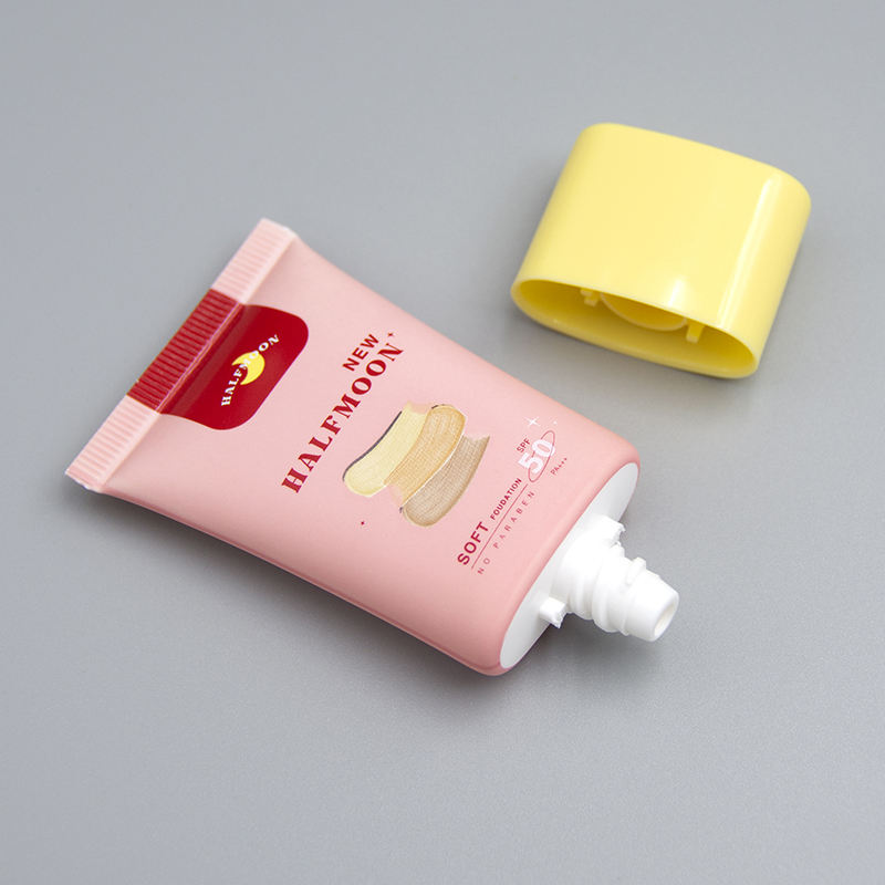 شعار مخصص ضغط صغير مستحضرات التجميل أنبوب بلاستيكي فارغ سعة 30 مل العناية ببشرة الوجه كريم أساس اليد كريم الشمس