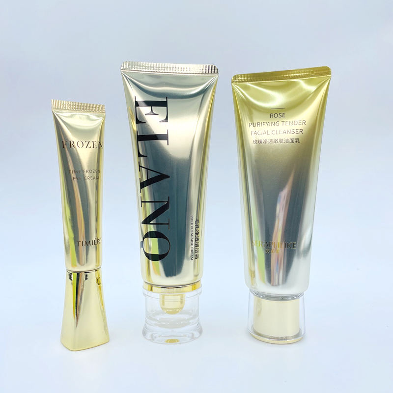 100 جرام PE منظف للوجه كريم اليد لينة البلاستيك أنبوبة ضغط غطاء برغي واقية من الشمس ABS غطاء كريستال الوجه غسل ​​أنبوب مستحضرات التجميل