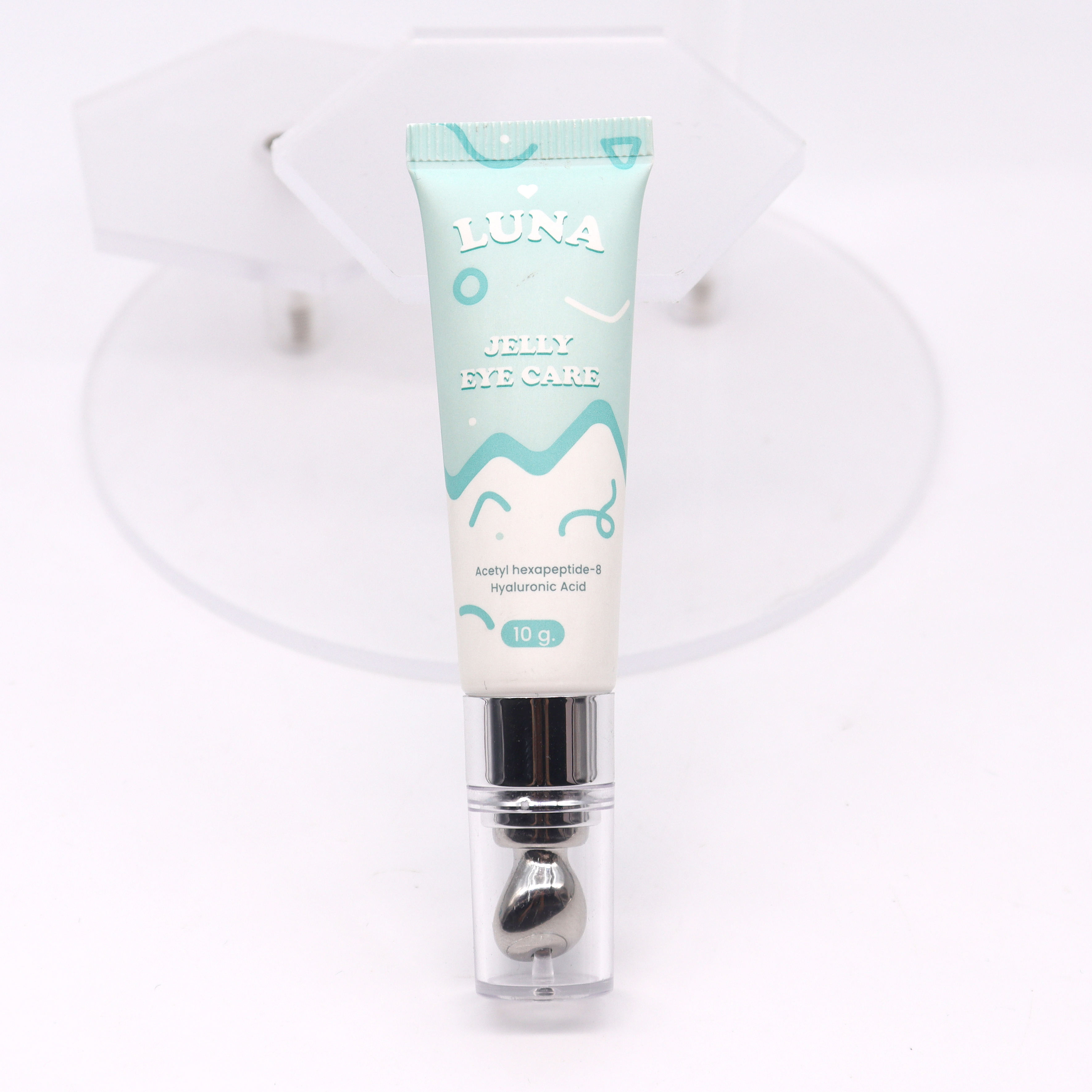 أنبوب كريم عين لطيف وفريد ​​من نوعه مع قضيب من سبائك الزنك لتغليف مستحضرات التجميل البلاستيكية 10 مللي-30 مللي أنبوب تدليك بلاستيكي للعناية بالعين