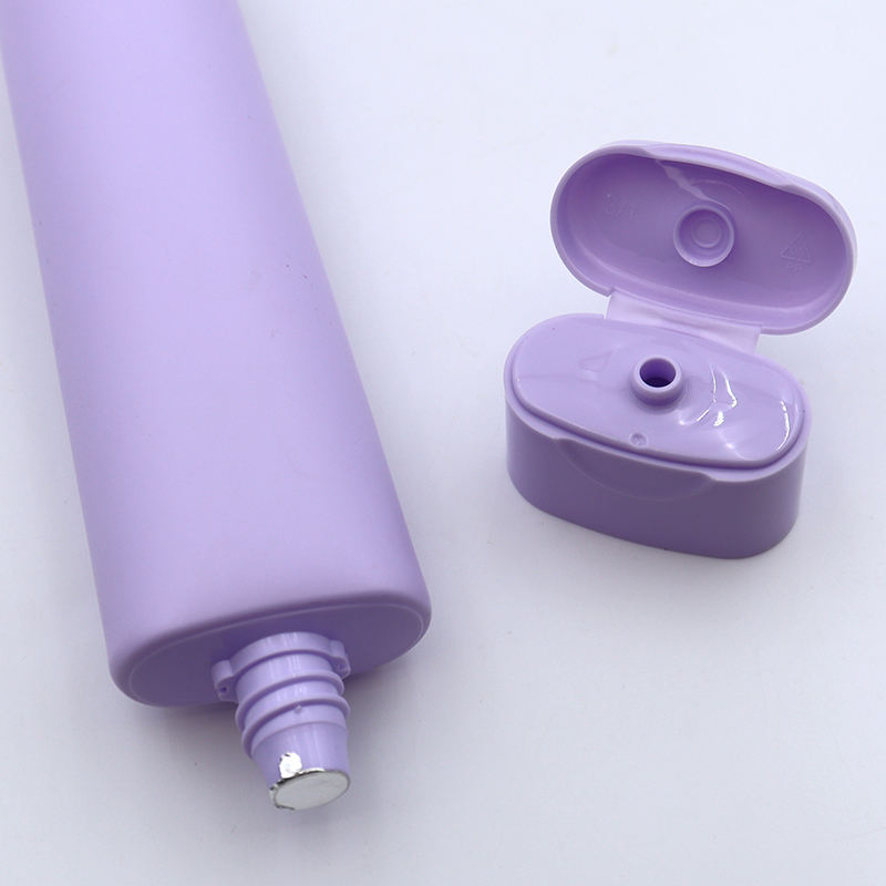 أنبوب بلاستيكي مسطح بيضاوي 100 مل مخصص للعناية بالوجه وأقنعة مصل البشرة العلوية وتغليف كريم الوقاية من الشمس/BB