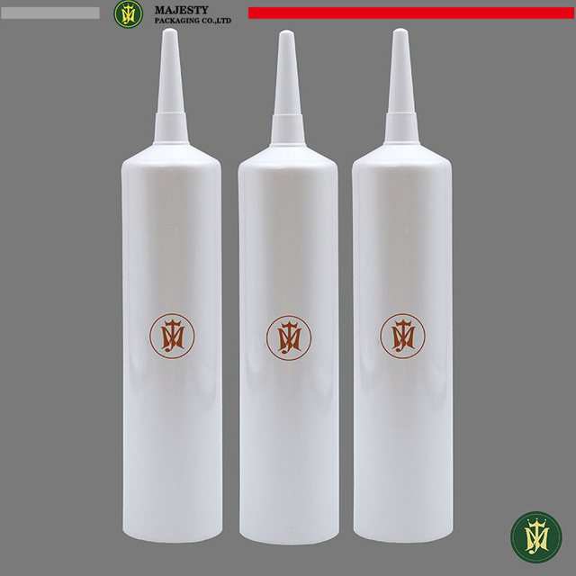 أنبوب بلاستيكي من البولي ايثيلين OEM مع فوهة طويلة لمانع التسرب من الأكريليك المصطكي القابل للطلاء من السيليكون لإصلاح الجدران والنوافذ