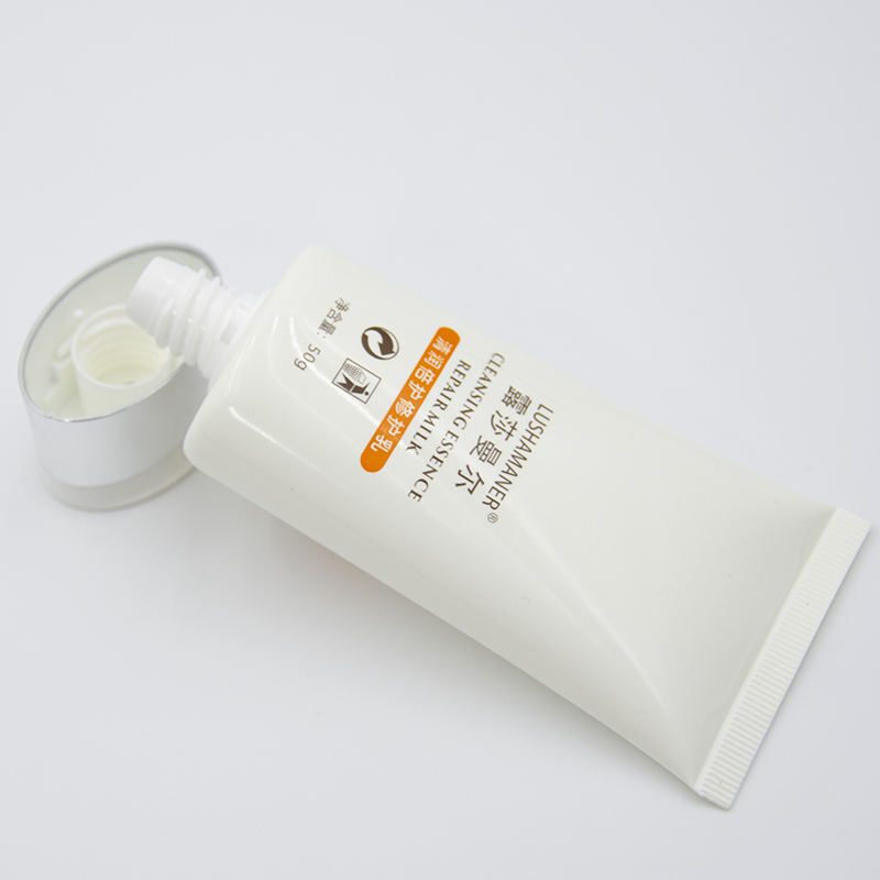 أنبوب مستحضرات التجميل البلاستيكي المسطح بشعار مخصص للعناية بالبشرة أنبوب بيضاوي لكريم BB وواقي الشمس لأقنعة الوجه وتغليف مستحضرات التجميل