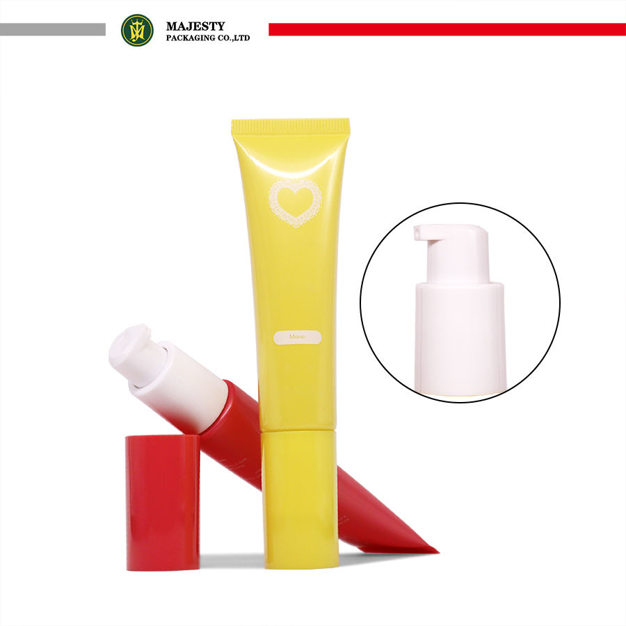 تخصيص البلاستيك مضخة التجميل غسول أنبوب 30ml-60ml واقية من الشمس عزل الأساس السائل مضخة فراغ رئيس التعبئة والتغليف
