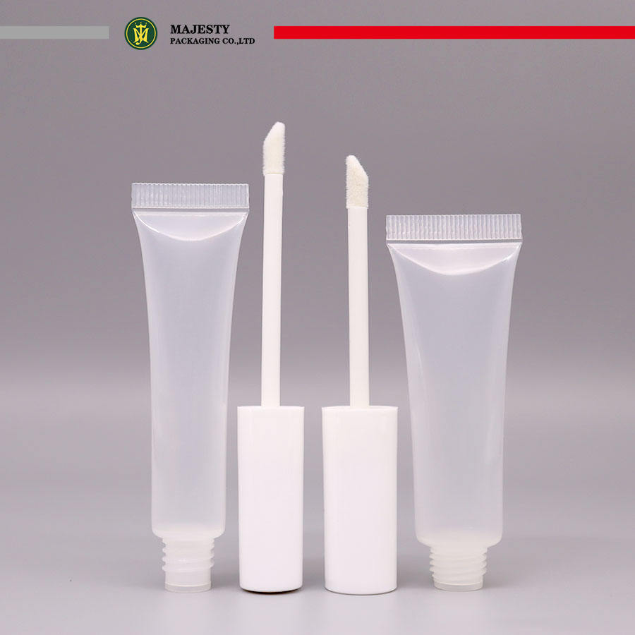 حاويات ملمع الشفاه المخصصة أنبوب الماسكارا مع فرشاة قضيب عالية الجودة تسمية خاصة 3 ~ 5 مل شفافة فارغة