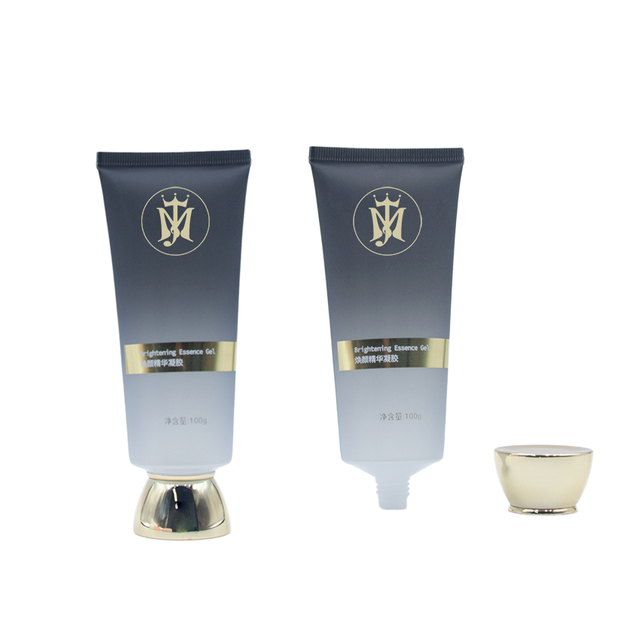 أنبوب غطاء لولبي ذهبي فاخر مخصص لغسول الوجه كريم جل فاخر لتغليف مستحضرات التجميل لمنظف الشامبو الواقي من الشمس