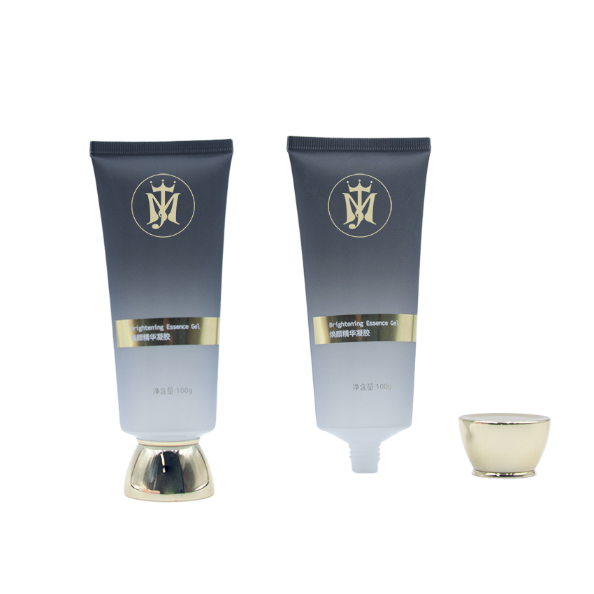 أنبوب غطاء لولبي ذهبي فاخر مخصص لغسول الوجه كريم جل فاخر لتغليف مستحضرات التجميل لمنظف الشامبو الواقي من الشمس